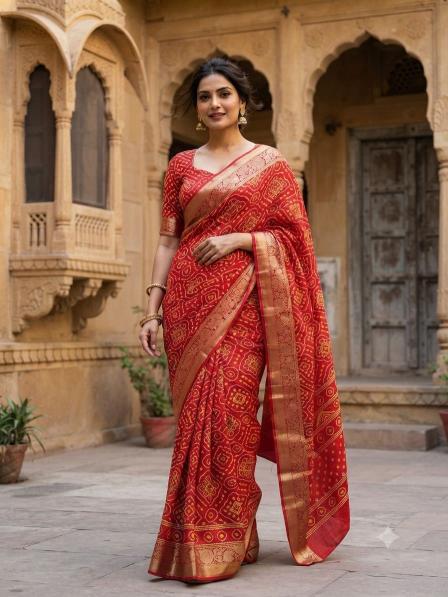 Vastrangan bandhani saree wholesale indian clothing suppliers in india